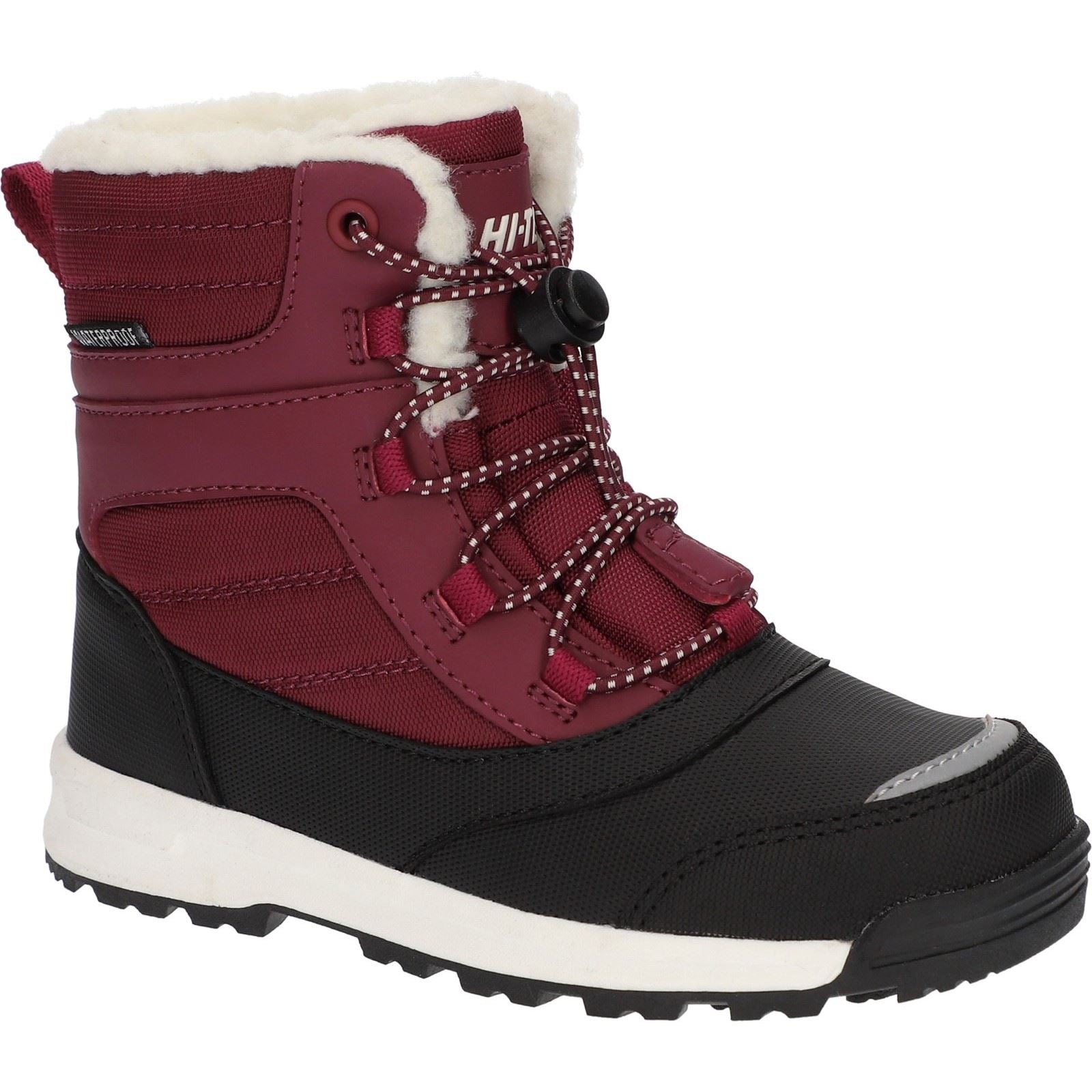 Hi-Tec Leo Nylon Berry Winter Mid Calf Boots