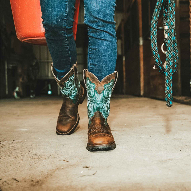 Durango Lady Rebel Leather Women's Brown Evergreen Boots