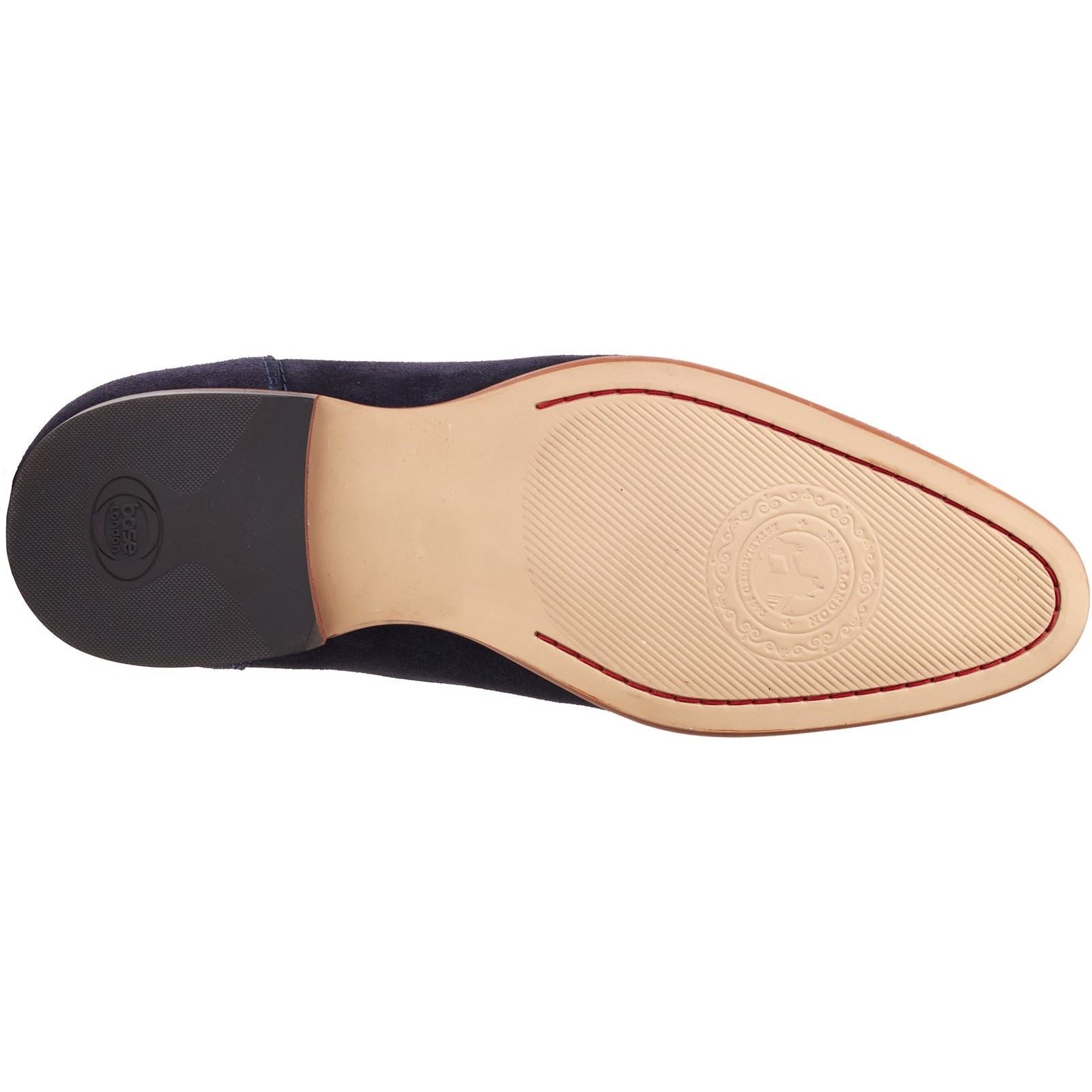 Base London Bruno Leather Men's Navy Loafers