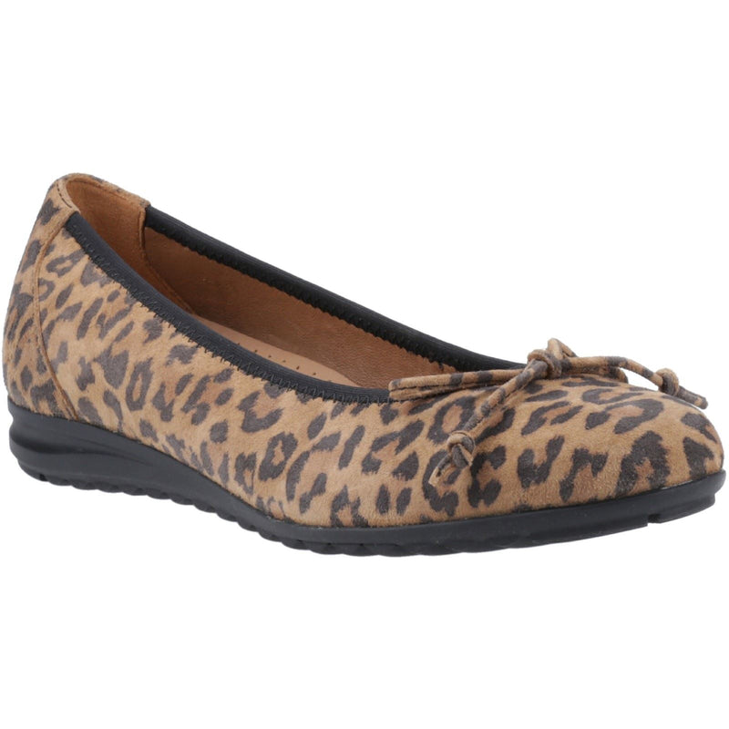 Hush Puppies Lucille Leather Women's Leopard Flats