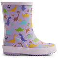 Hunter Kids Dinosaur Boot Rubber Purple Dinosaur Wellington Boots