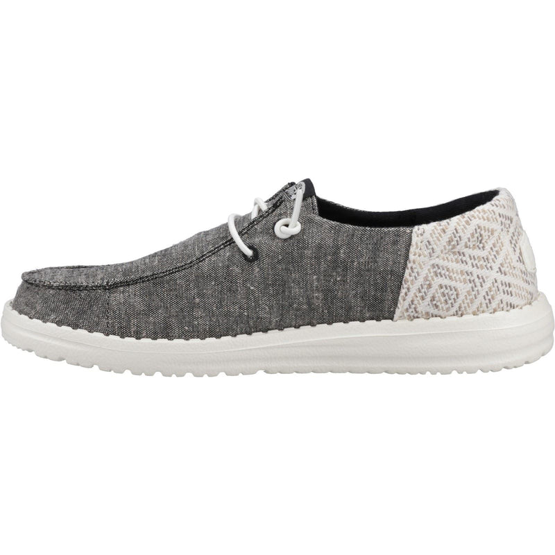 HEYDUDE Wendy Funk Surf Baja Cotton Blend Women's Black/Multi Moccasins Shoes