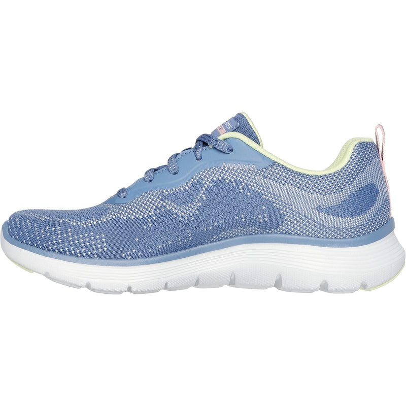 Skechers Flex Appeal 5.0 Cruising Thru Textile Women's Blue/Lime Sneakers