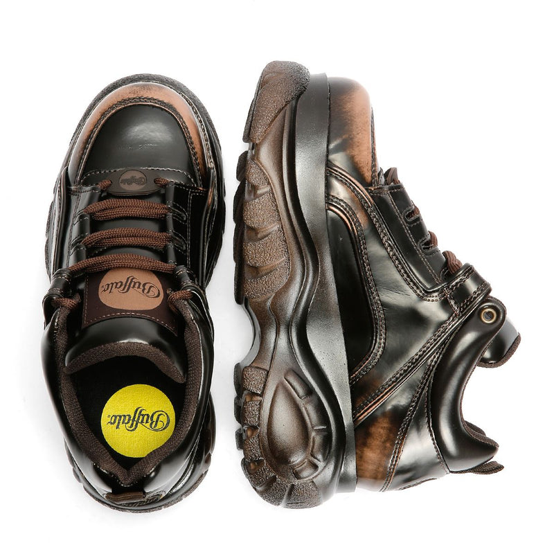 Buffalo 1339-14 Leather Women's Brown Sneakers