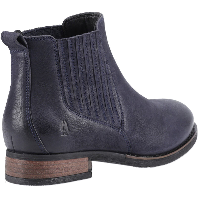 Hush Puppies Edith Leather Women's Navy Flat Chelsea Boots