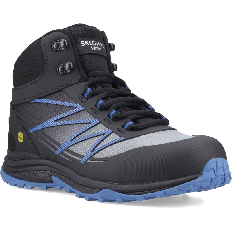 Skechers Workwear Puxal Firmle Leather Men's Black/Blue Safety Boots