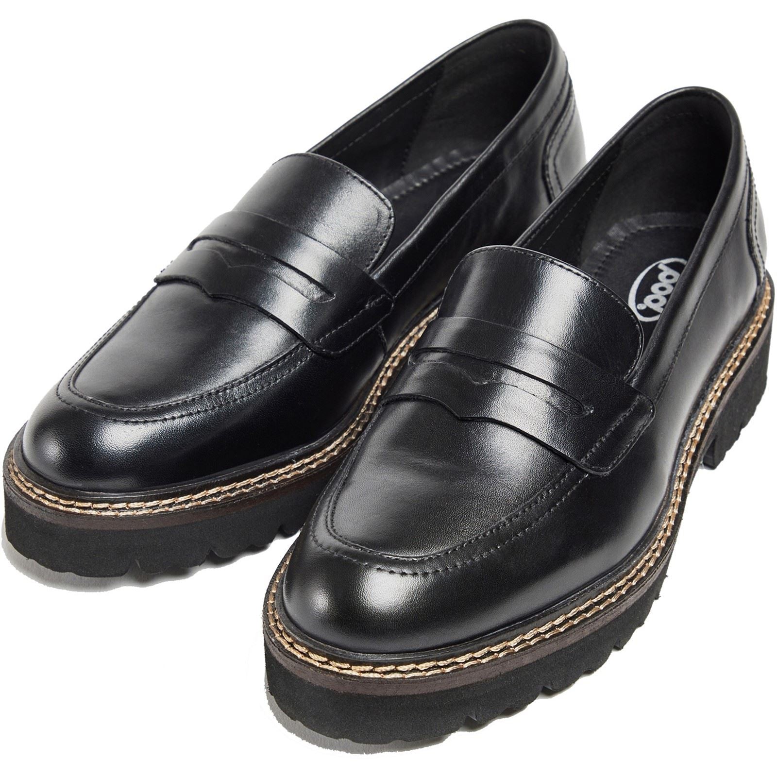 Pod Kenny Leather Women's Black Loafers