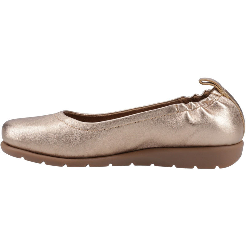 Hush Puppies Skylar Leather Women's Gold Flats