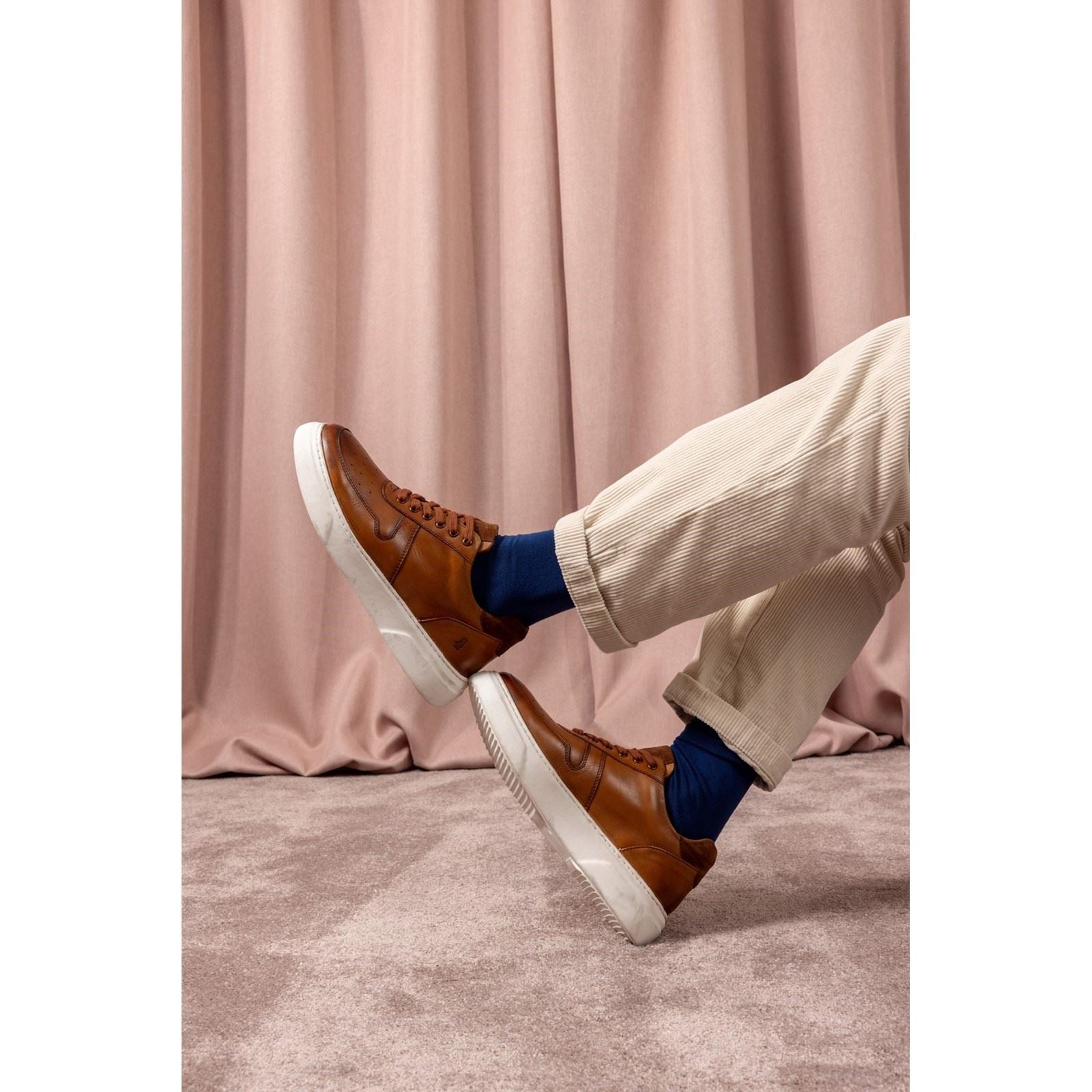 Hush Puppies Wyatt Leather Men's Tan Sneakers