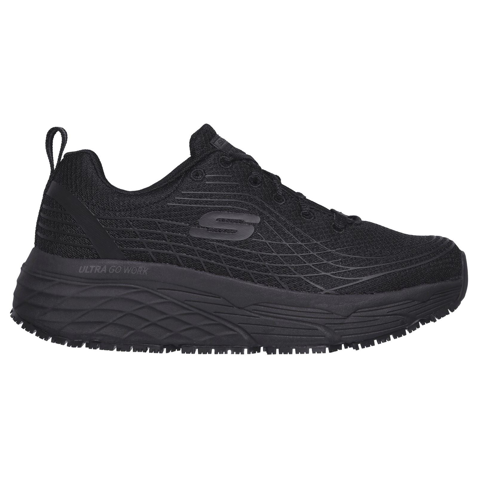 Skechers Workwear Max Cushioning Elite Sr Textile Women's Black Safety Sneakers