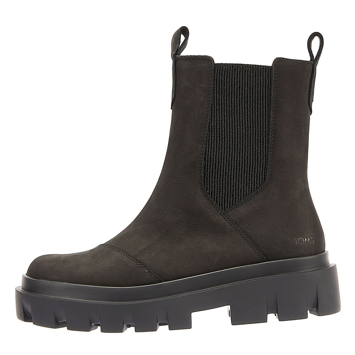 TOMS Rowan Leather Women's Black Boots