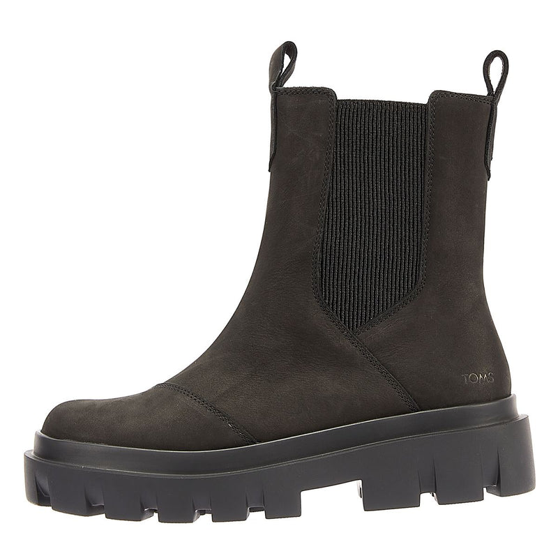 TOMS Rowan Leather Women's Black Boots