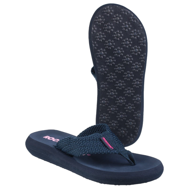 Rocket Dog Sunset Webbing Women's Navy Flip Flops