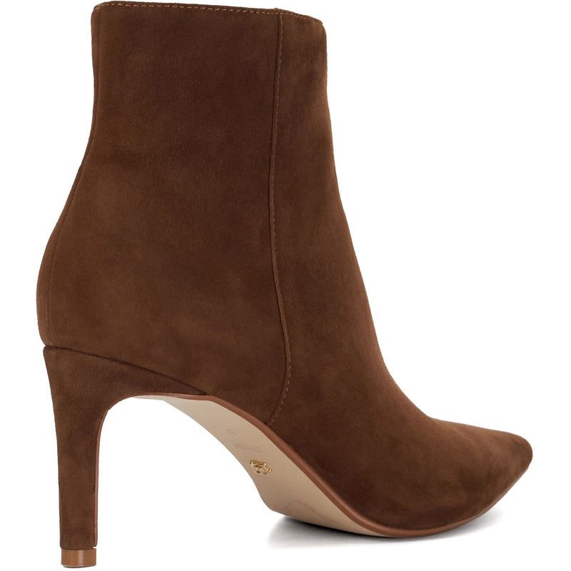 Dune Obsessively Suede Women's Dark Tan Heeled Ankle Boots