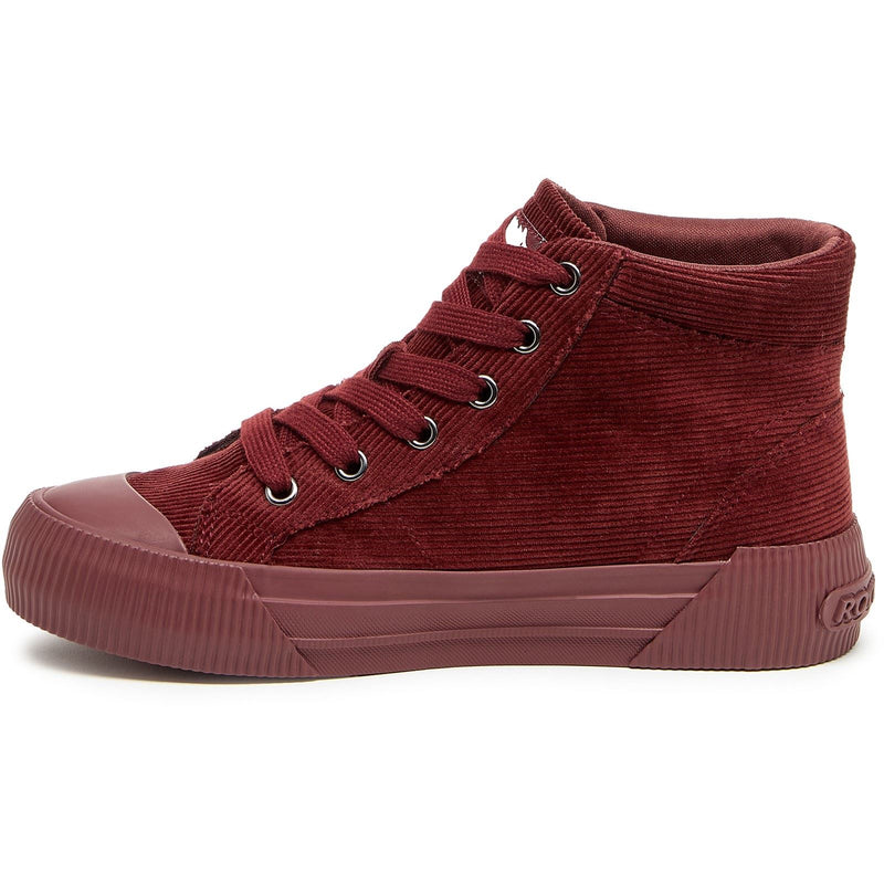 Rocket Dog Cheery Hi Corduroy Women's Burgundy Trainers
