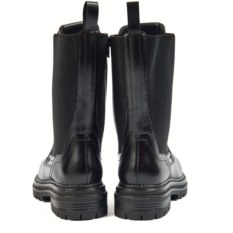 Pod Polly Leather/Textile Women's Black Boots