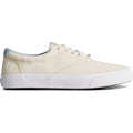 Sperry Striper II CVO SeaCycled Salt-Washed Twill Uppers Men's Ivory Sneakers