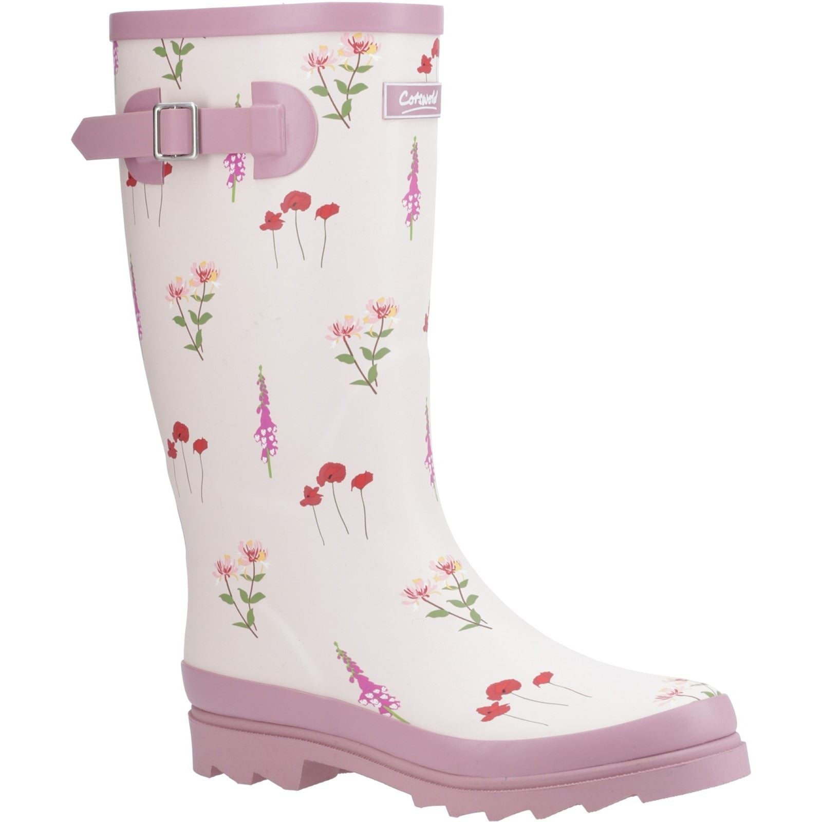 Cotswold Wildflower Tall Rubber Women's Pink Wellington Boots