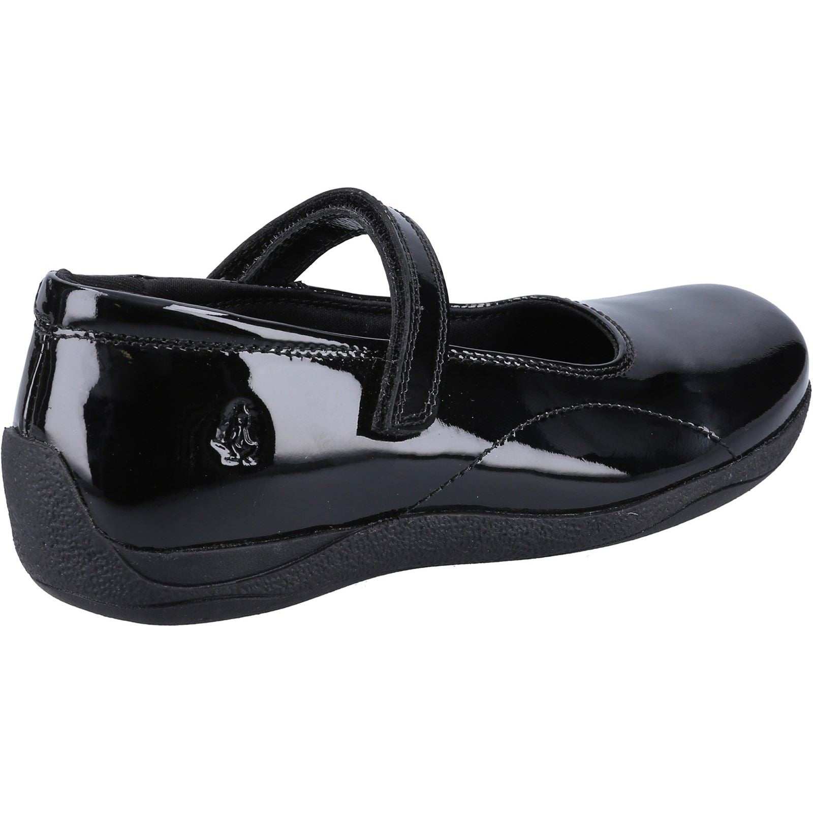 Hush Puppies Aria Patent SNR Leather Girls's Black Shoes