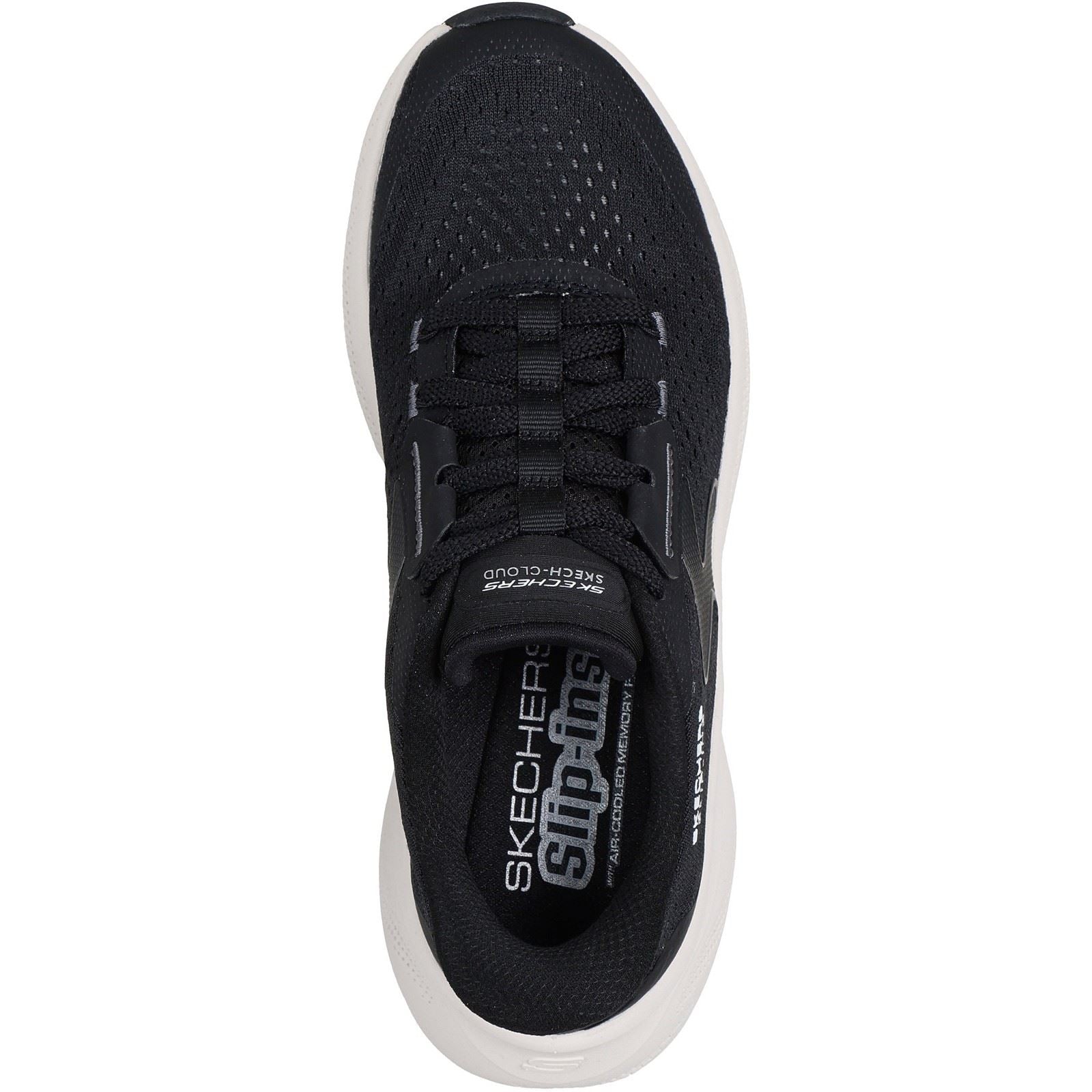 Skechers Skech Cloud Plush Horizon Synthetic Women's Black/White Sneakers