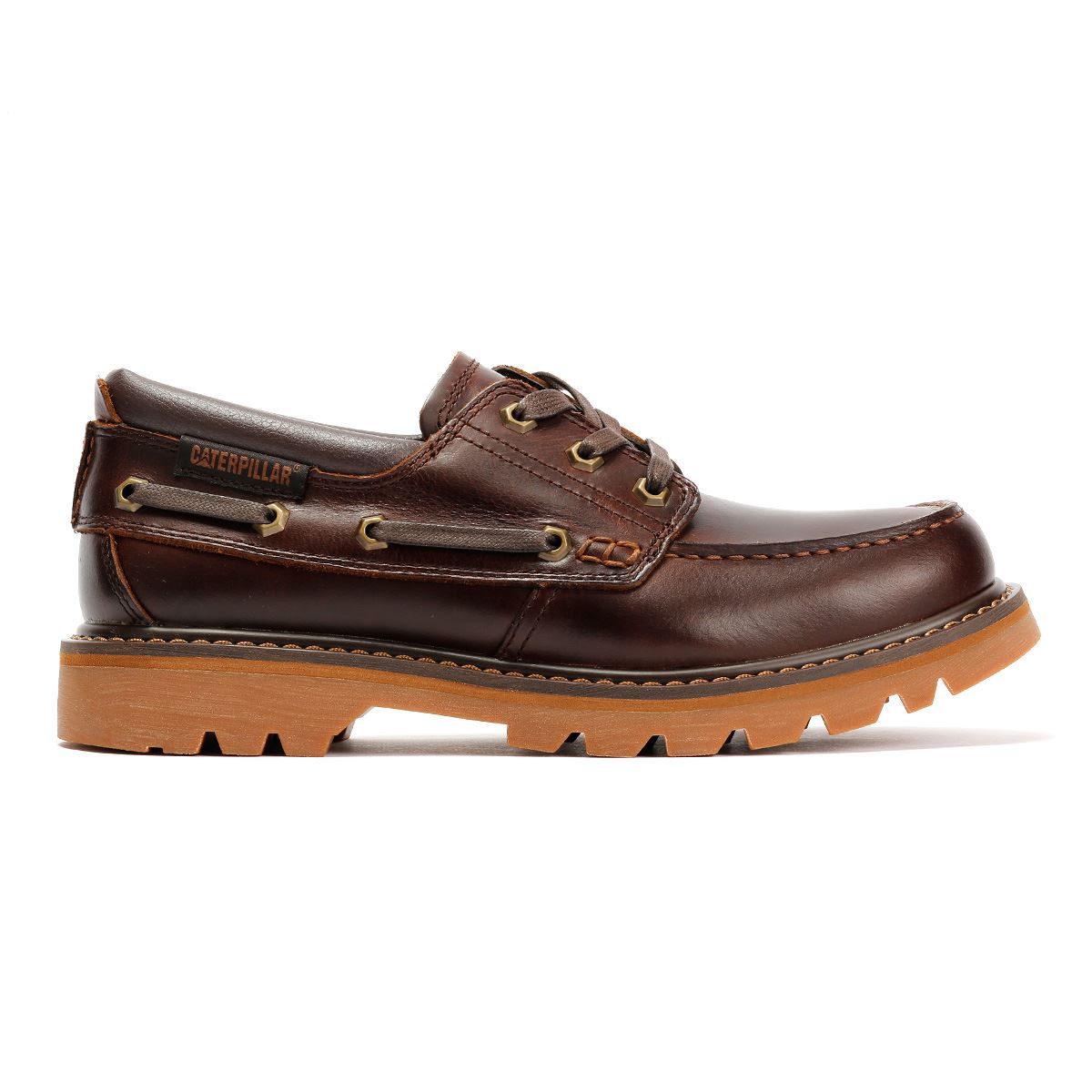 Caterpillar Colorado Boat Lo Leather Men's British Tan Lace-Up Shoes