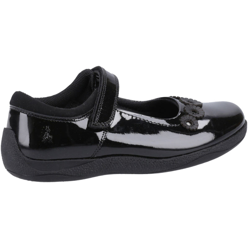 Hush Puppies Christina Patent Senior Leather Girls's Black Shoes