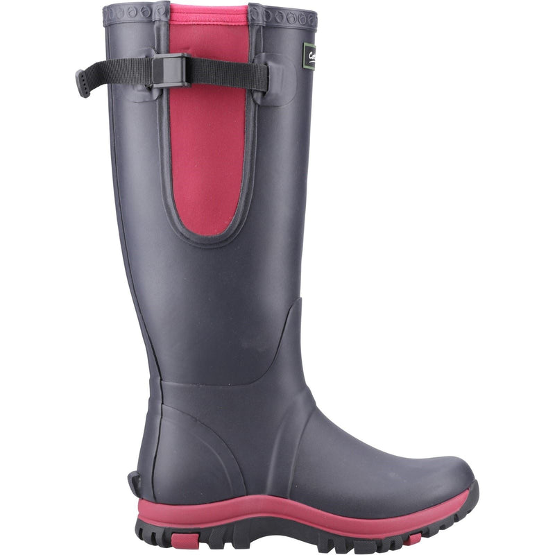 Cotswold Milton Rubber Women's Navy/Pink Wellington Boots