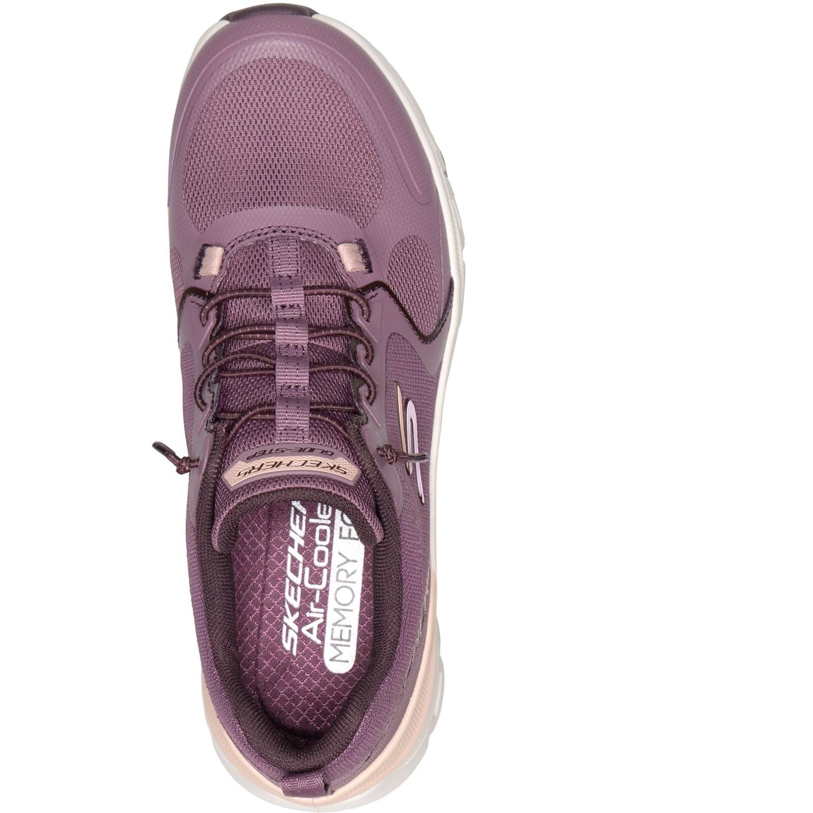 Skechers Glide-Step Pro Textile Women's Plum Mesh/Synthetic/Peach Trim Trainers