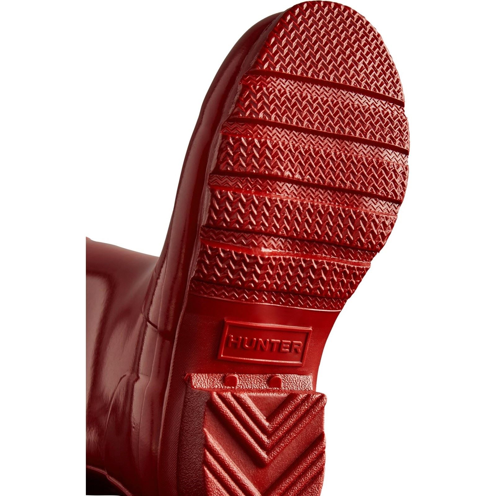 Hunter Junior Originals Gloss Boot Rubber Kid's Military Red Wellington Boots