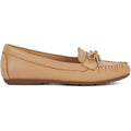 Dune Grovers Wide Fit Leather Women's Camel Moccasins Shoes