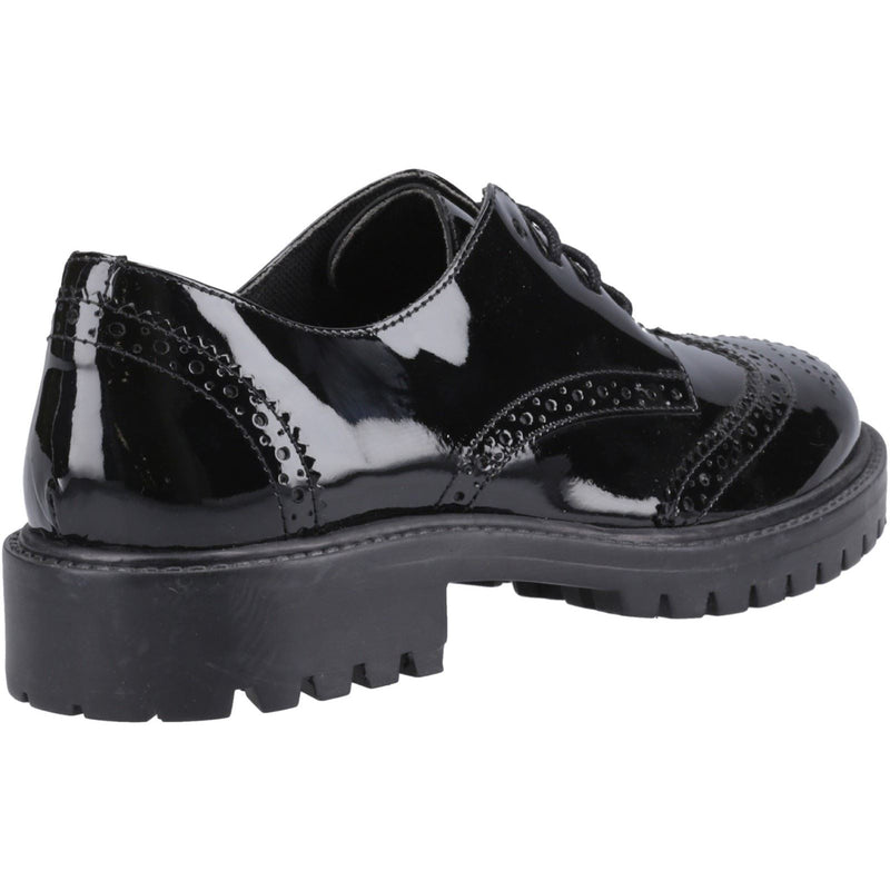 Hush Puppies Athena Patent Leather Girls's Black Brogues