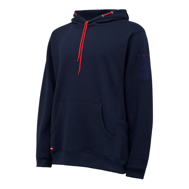 Hard Yakka Brushed Fleece Synthetic Men's Blue Hooded Sweatshirt