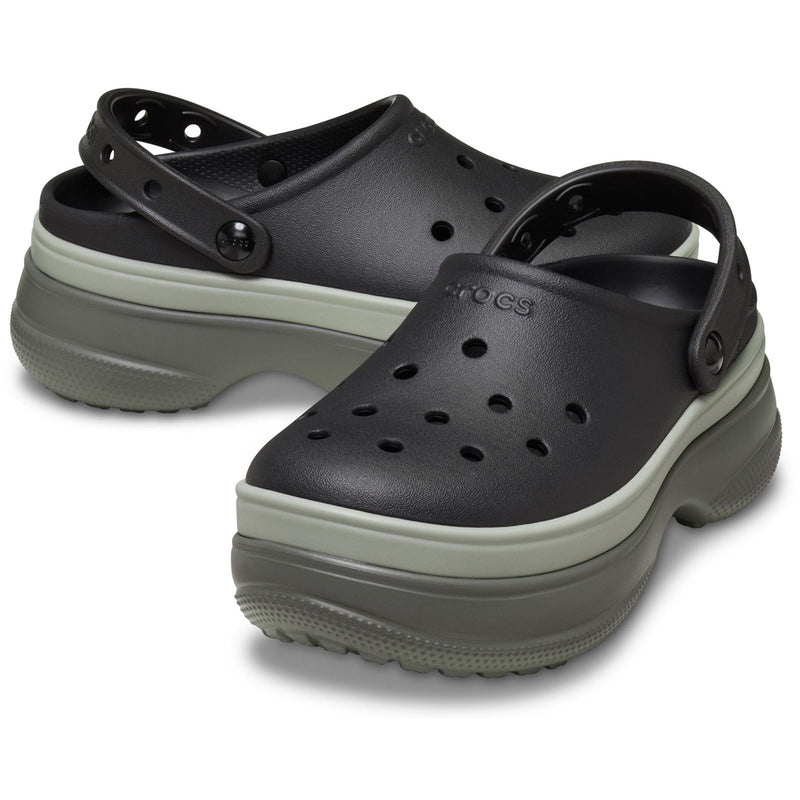 Crocs Classic Stacked Synthetic Black Clogs
