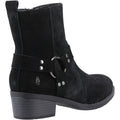 Hush Puppies Iria Suede Women's Black Heeled Ankle Boots