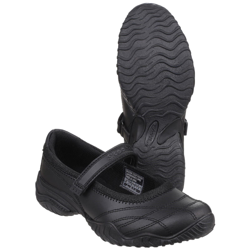 Skechers Velocity Pouty Leather Girls's Black Shoes