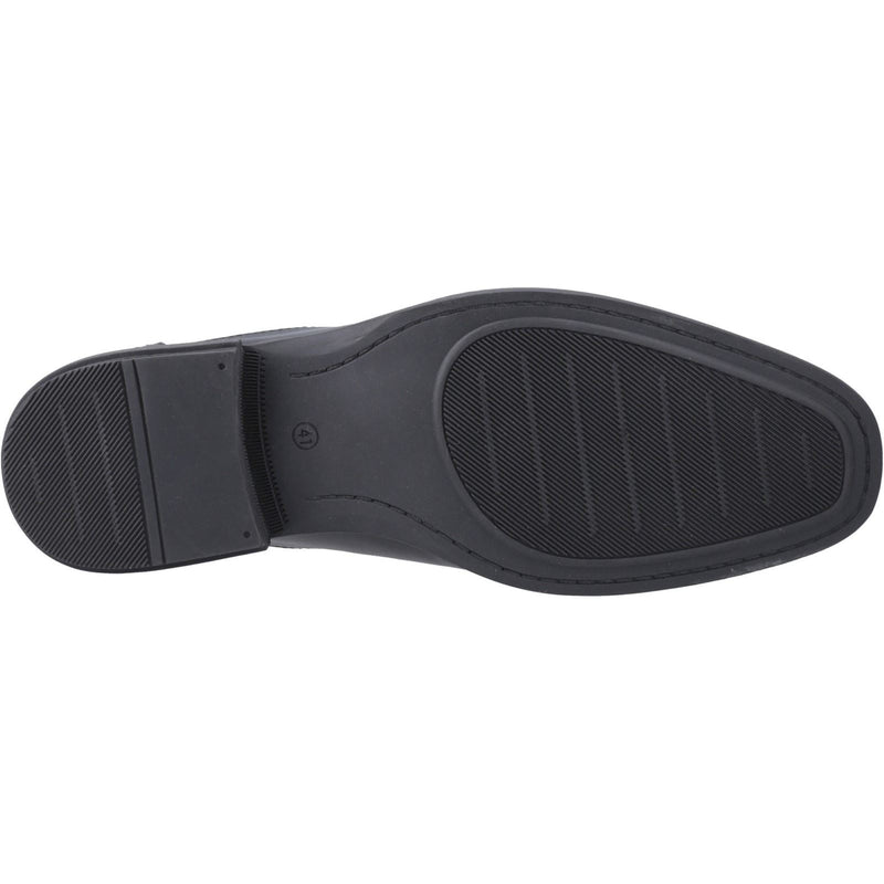 Pod Spear Leather Men's Black Slip-On Shoes