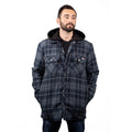 Dickies Fleece Hood Flannel Men's Blue Shirt Jacket