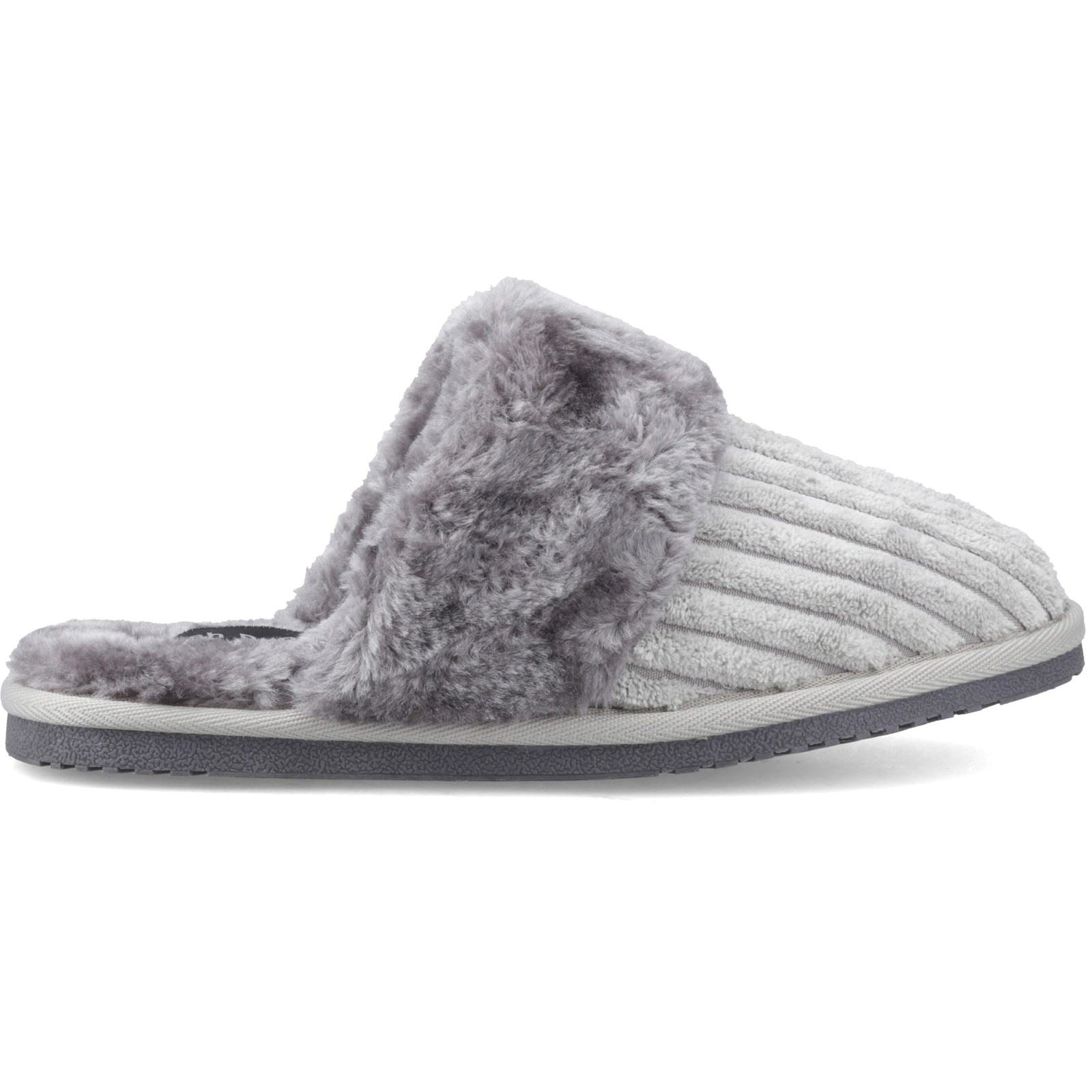Hush Puppies Arianna Cord Polyester Women's Grey Slippers