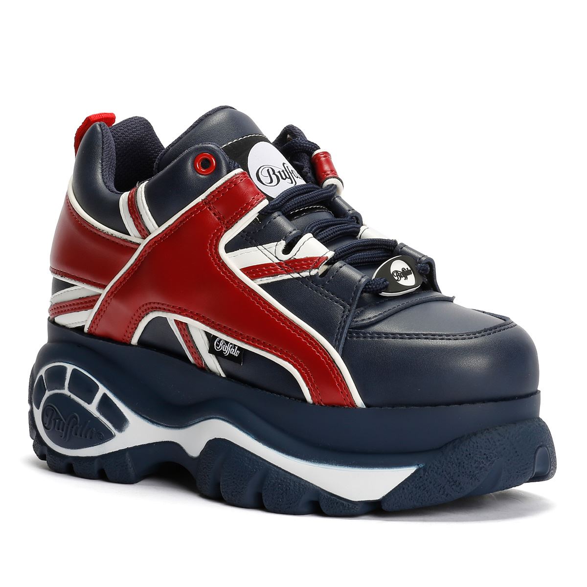 Buffalo 1339-14 Leather Women's Blue/Red Sneakers