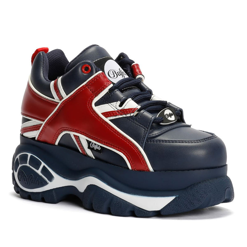 Buffalo 1339-14 Leather Women's Blue/Red Sneakers