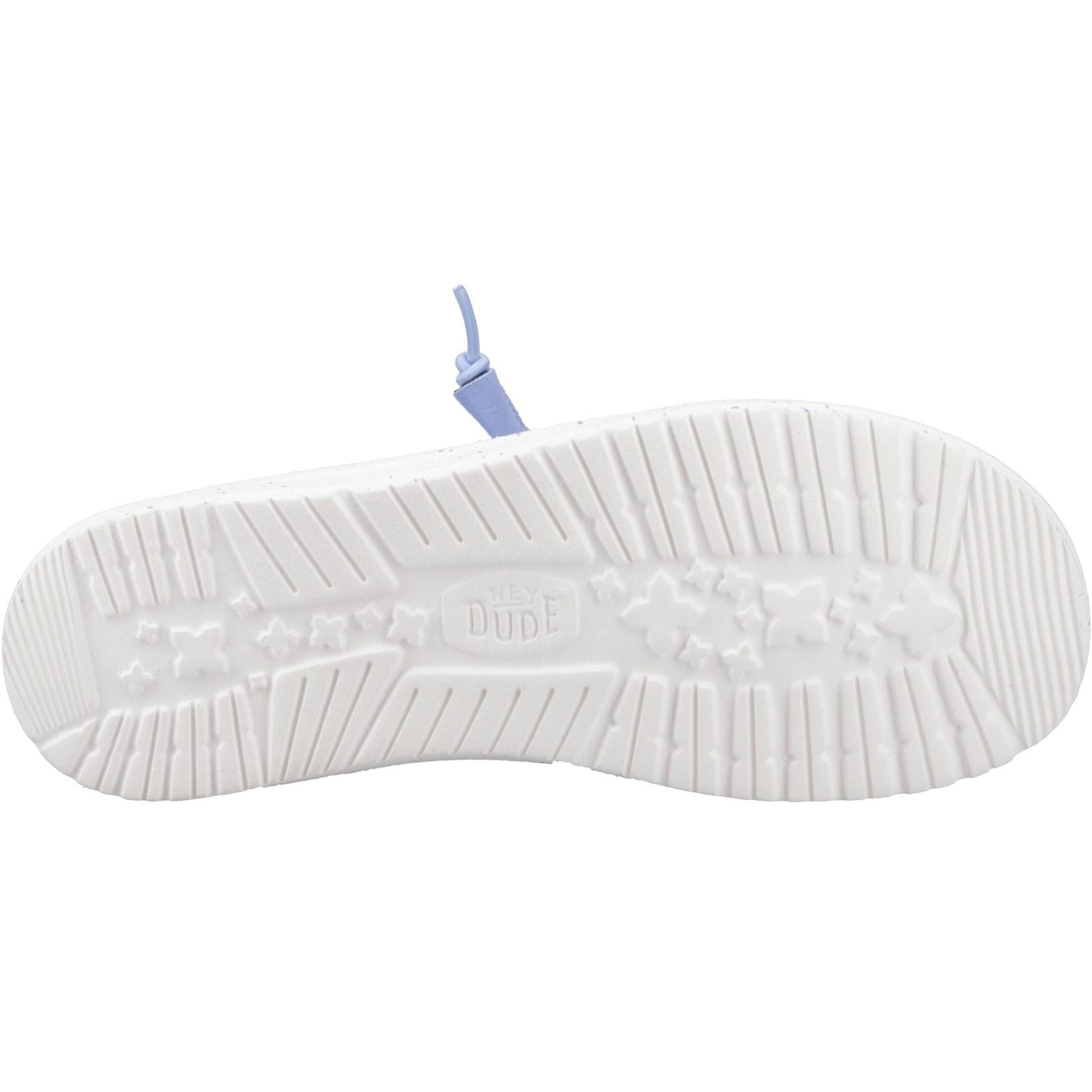 HEYDUDE Wendy Stretch Textile Women's Hydrangea Blue Loafers