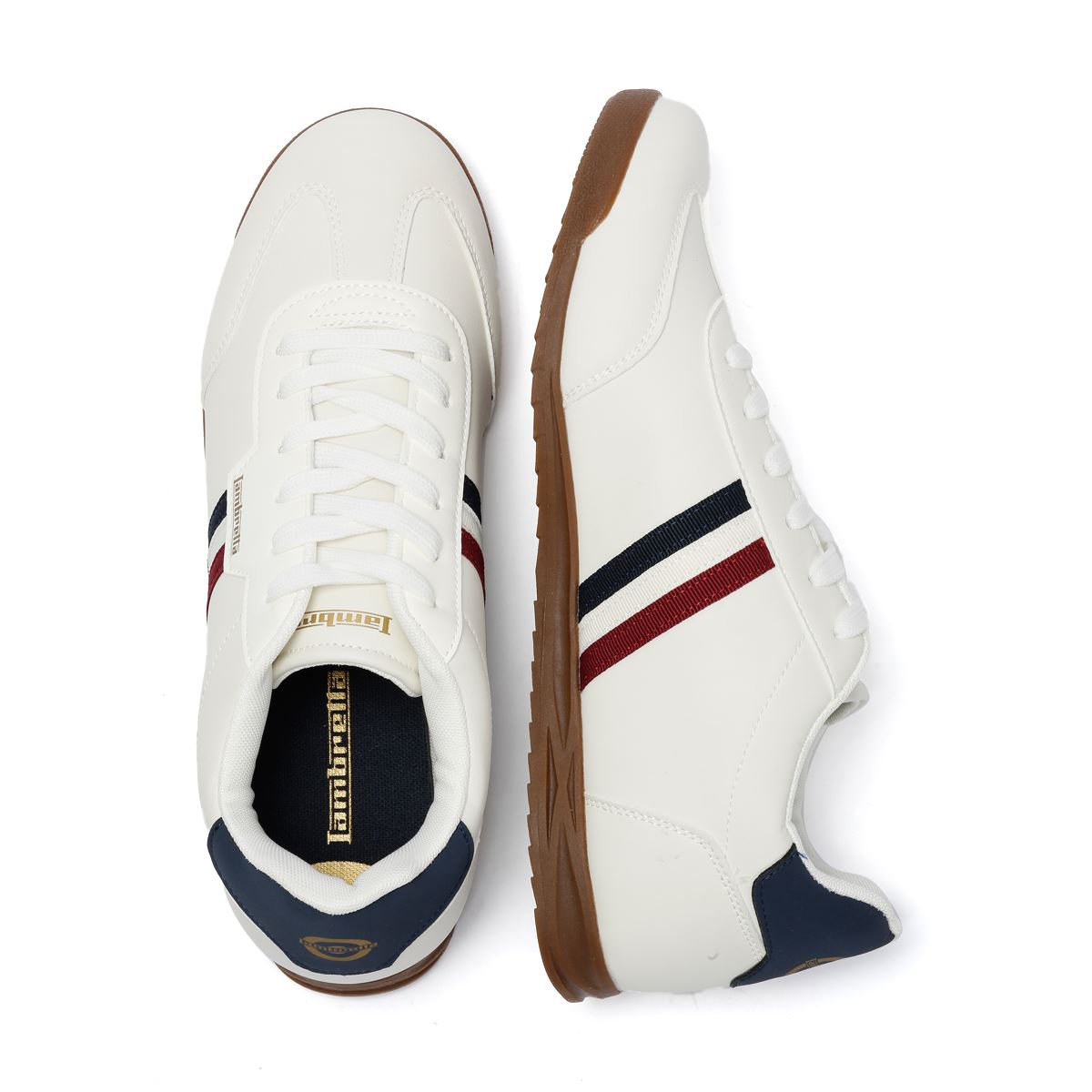 Lambretta Tackle Men's White/Navy Sneakers