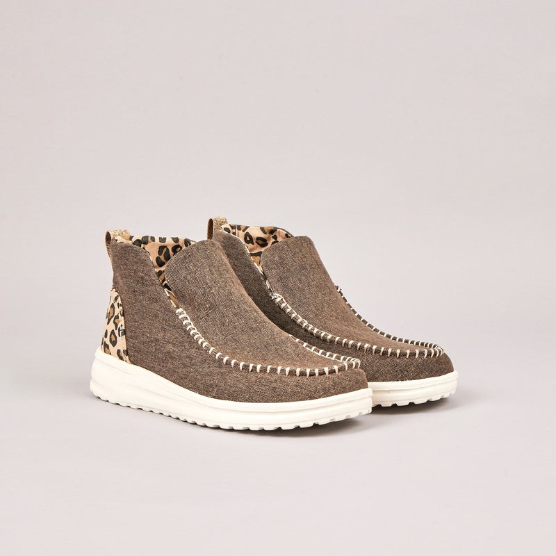 HEYDUDE Denny Cotton Women's Leopard Boots