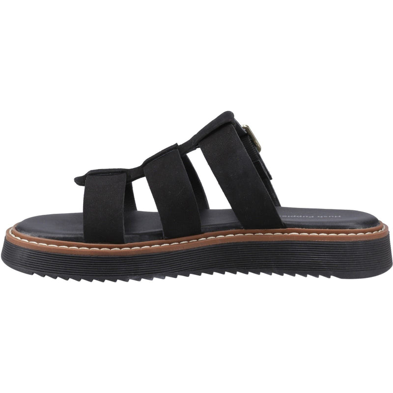 Hush Puppies Celeste Slide Leather Women's Black Sandals