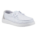 HEYDUDE Wendy Eyelet Lace Cotton Blend Women's Ancient Blue Moccasins Shoes