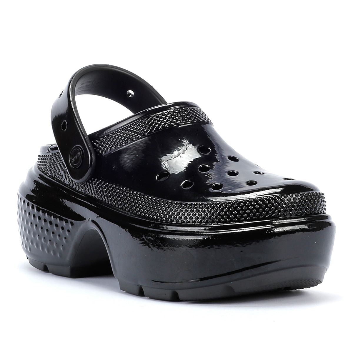 Crocs Stomp High Shine Black Clogs