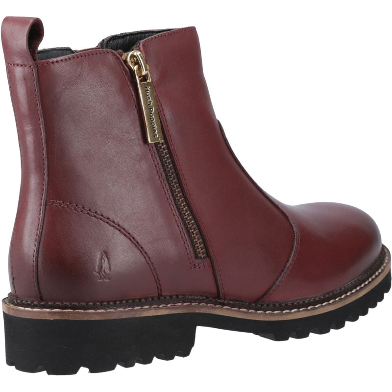 Hush Puppies Grace Zip Suede Women's Burgundy Boots