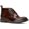 Base London Lincoln Leather Men's Burnt Brown Ankle Boots