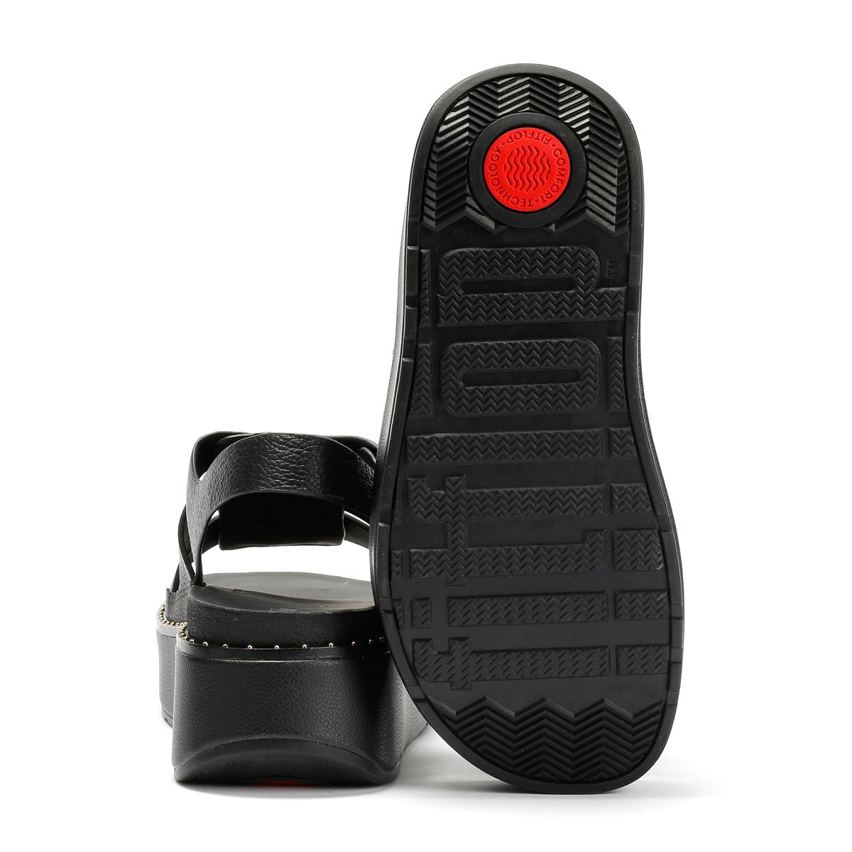 FitFlop GEN-FF Max Fisherman Tumbled Leather Women's Black Sandals