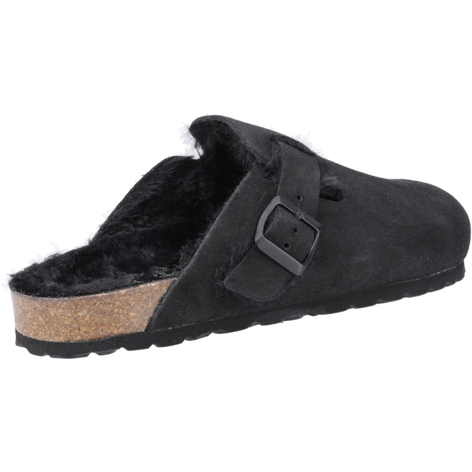 Hush Puppies Jade Leather Women's Black Clogs